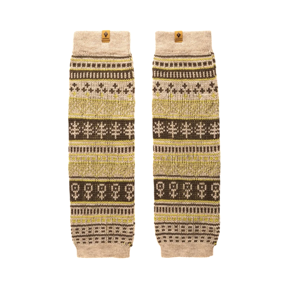 1108767 Montbell Merino Wool Jacquard Leg Warmers Light Gray