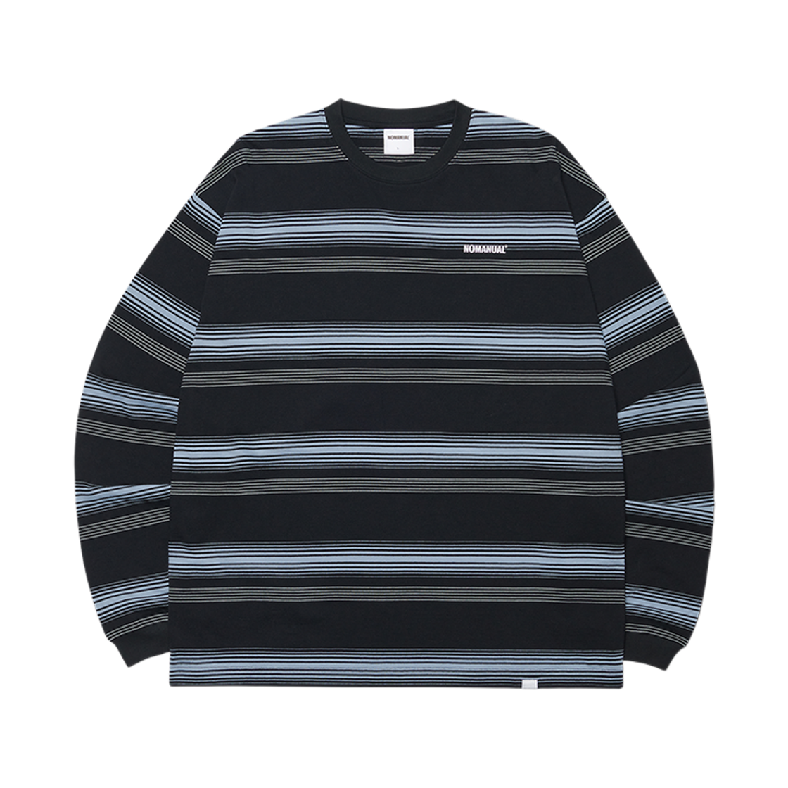 NMWF52LS06BLK NOMANUAL NM Striped Long Sleeve Tee Black