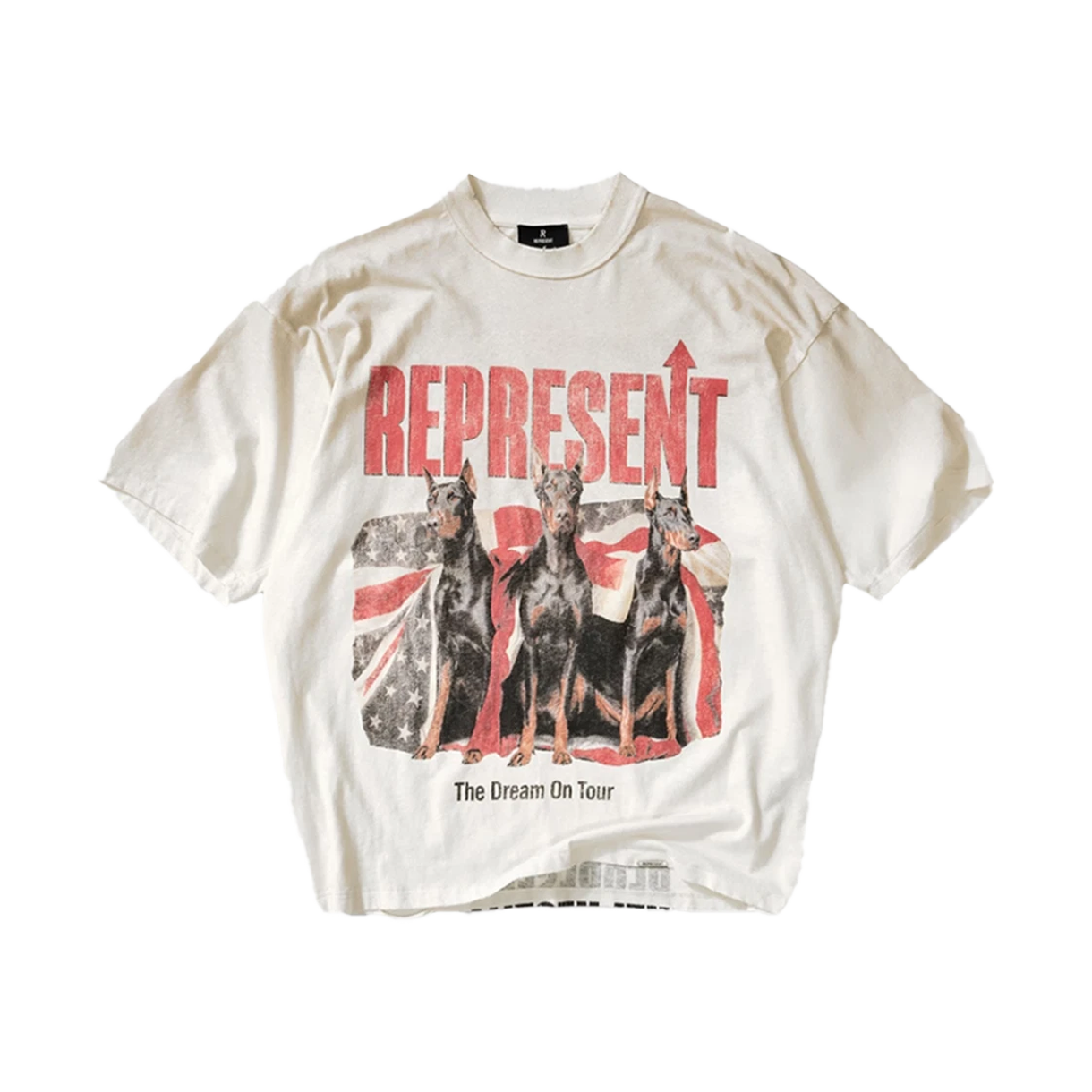 리프레젠트 드림 온 투어 티셔츠 워시드 에크루 - 26SS(Represent Dream On Tour T-Shirt Washed Ecru - 26SS)