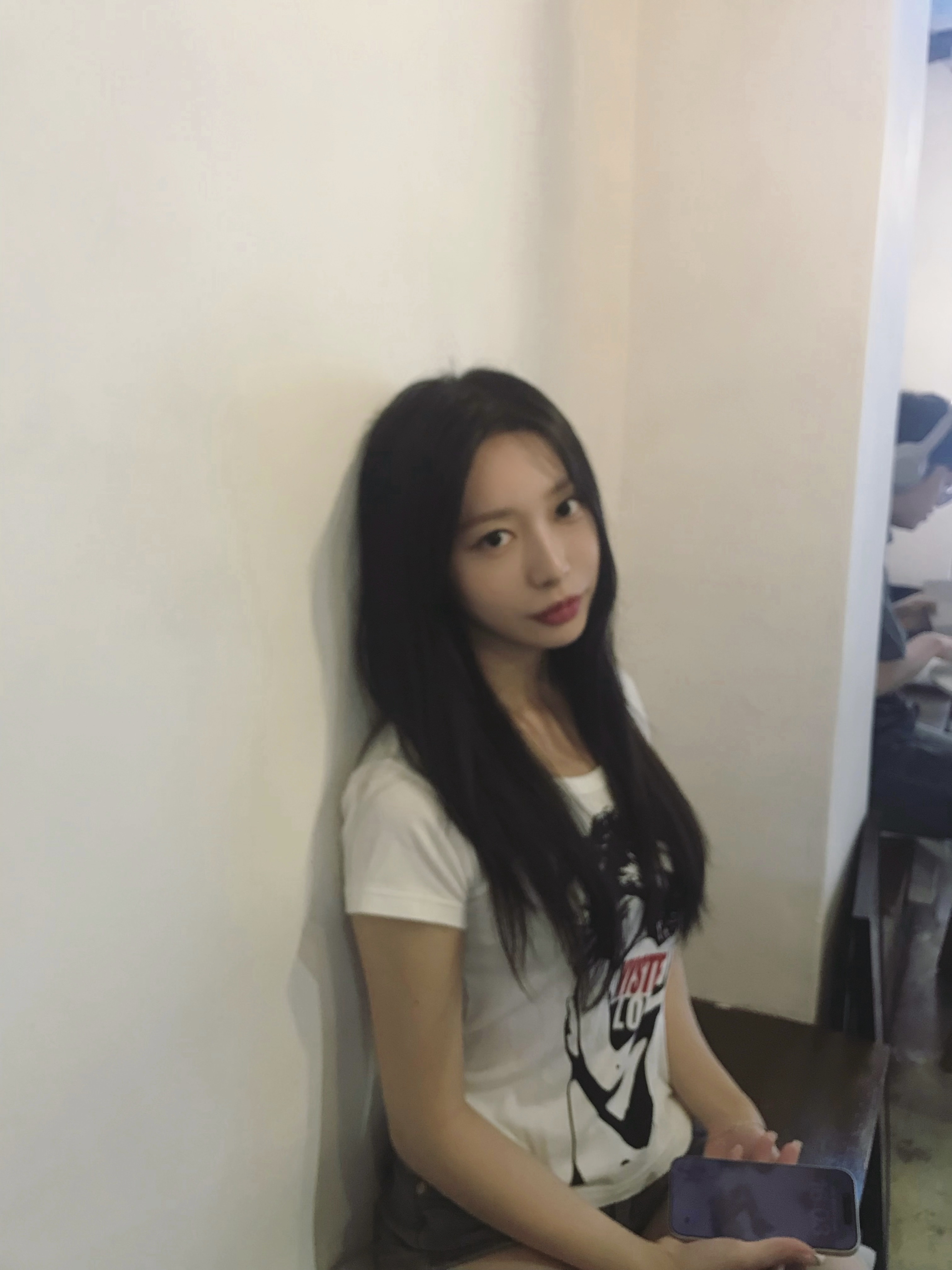 (W) Hysteric Glamour Hysteric Love Chibi T-Shirt White 착용 스타일 - 2
