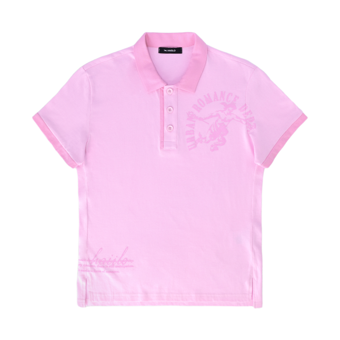 헤일로 틸티드 카라 티 크러쉬 핑크(HAiiLO Tilted Collar Tee Crush Pink)