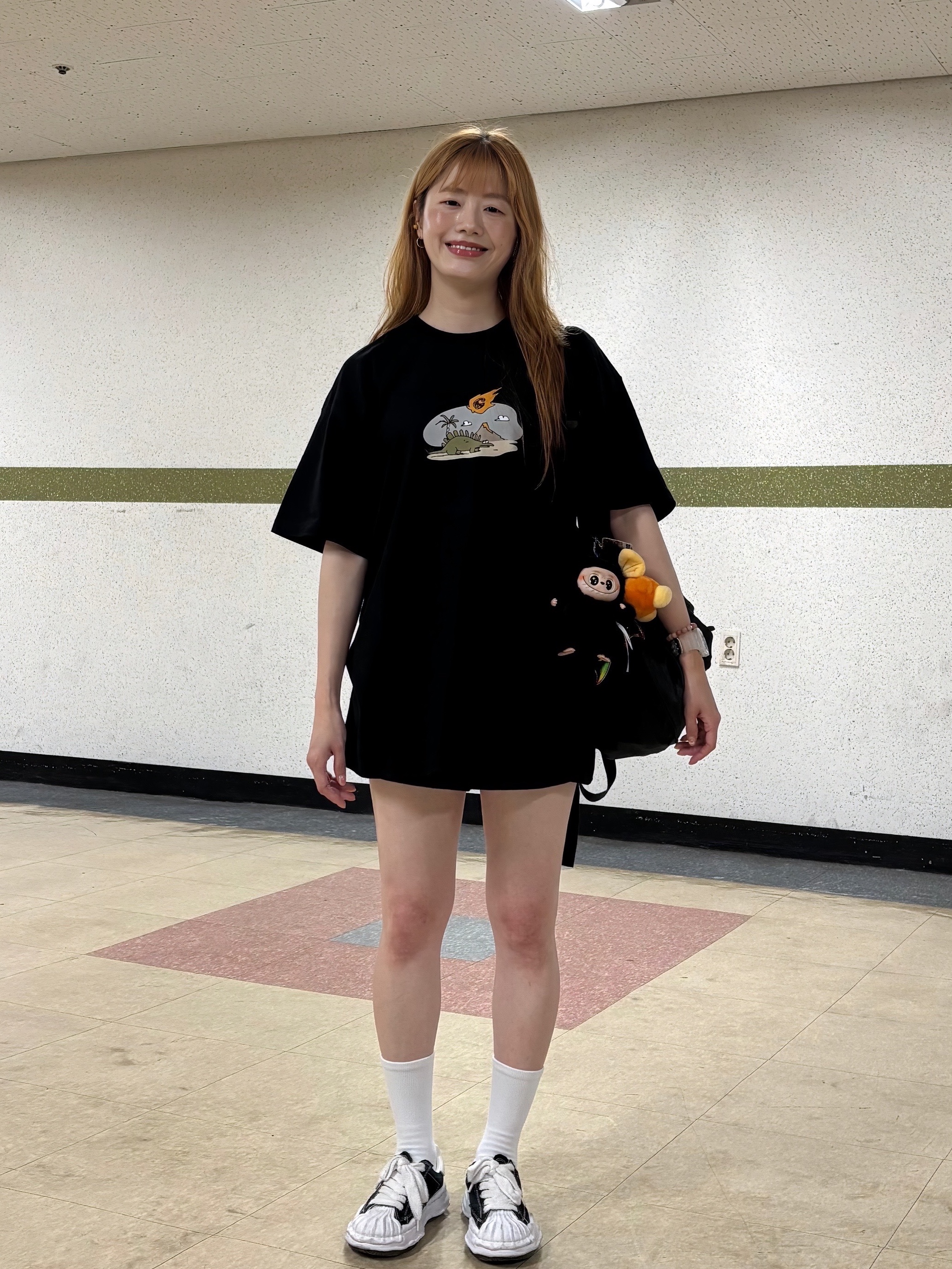 Maison Mihara Yasuhiro Blakey OG Sole Canvas Low-top Sneakers Black White, Mischief Lightweight Zip Around Backpack Black 착용 스타일 - 9