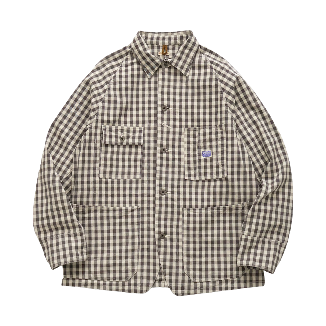 K2604LJ103 Kapital OX Gingham Cactus Coveralls Black