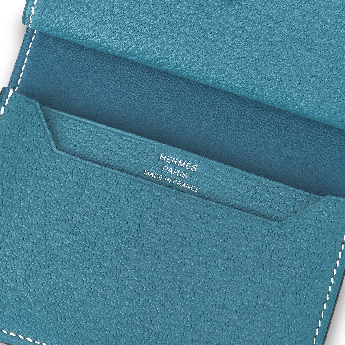 에르메스 베안 미니 월렛 미조레 고트스킨 & 팔라듐 하드웨어 뉴 블루 진(Hermes Bearn Mini Wallet Mysore Goatskin & Palladium New Bleu Jean) - 5
