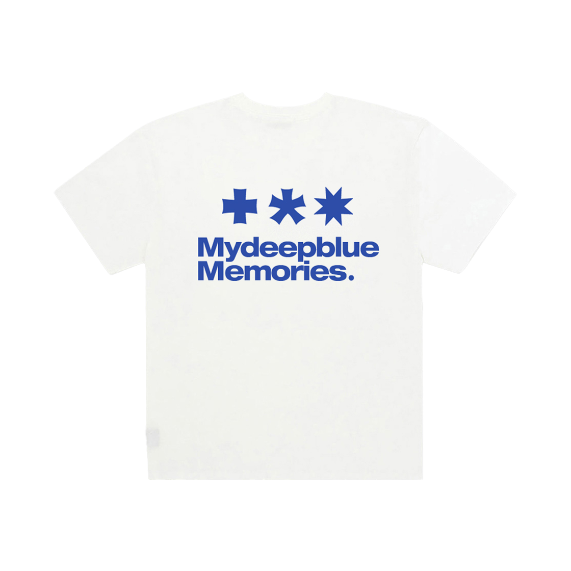 26072301 MydeepblueMemories Mm Symbol Logo T-Shirts White Blue