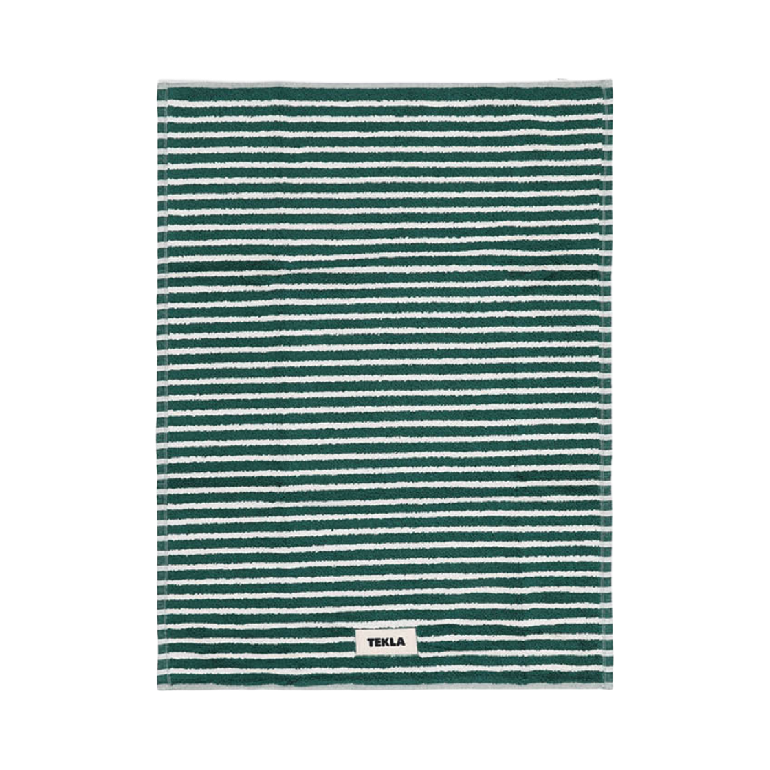 BM-TEGRST Tekla Terry Bath Mats Teal Green Stripes