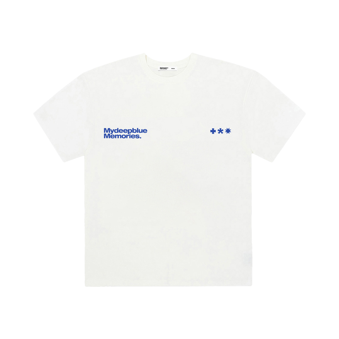 마이딥블루메모리즈 심볼 로고 티셔츠 화이트 블루(MydeepblueMemories Mm Symbol Logo T-Shirts White Blue) - 2
