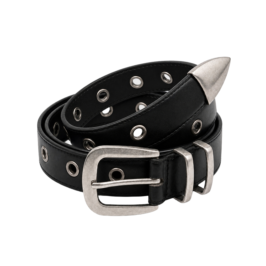 누아트스튜디오 트로이 웨스턴 아일렛 벨트(NUARTSTUDIO Troy Eyelet Western Belt Black)