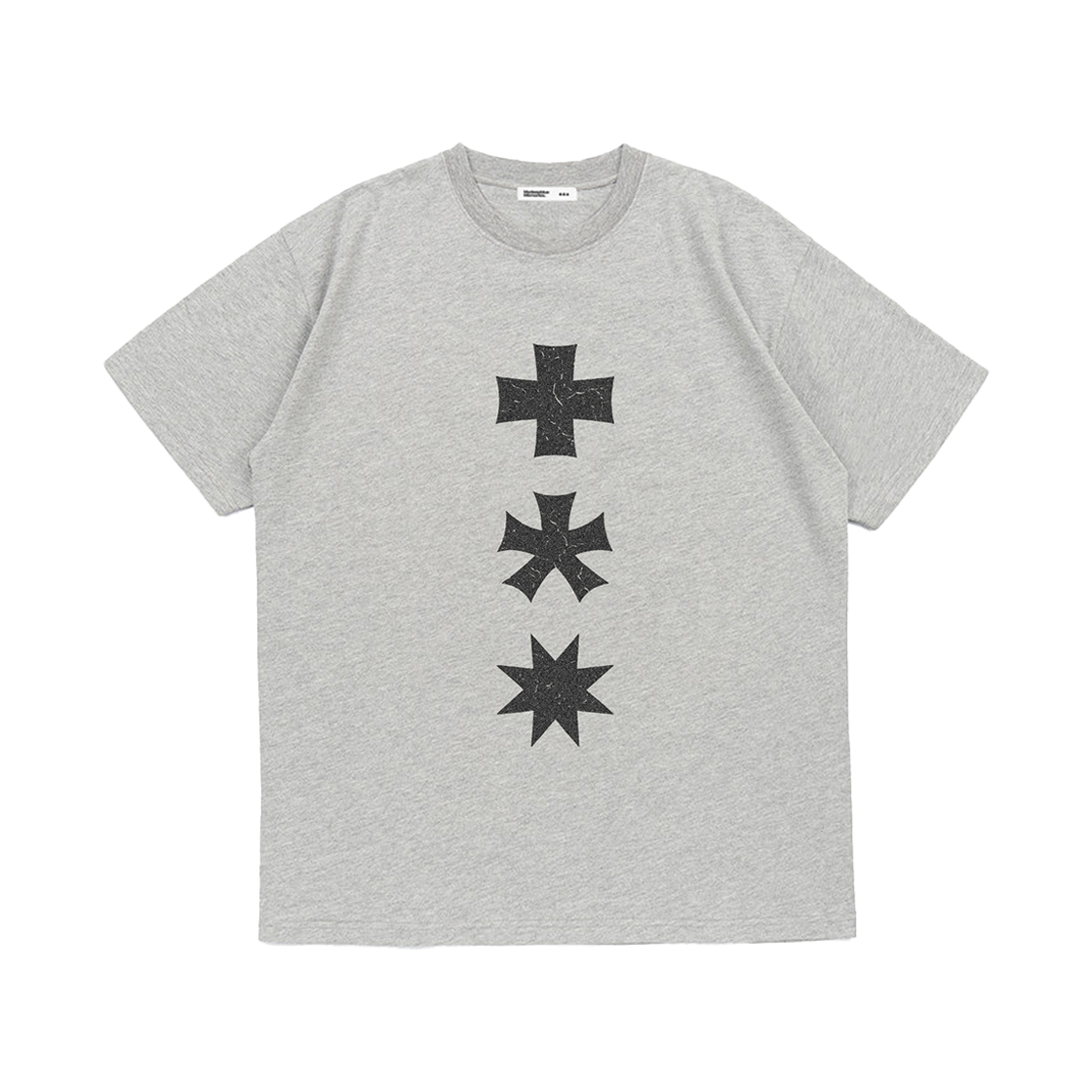 26072310 MydeepblueMemories Mm Three Logo T-Shirts Melange Gray