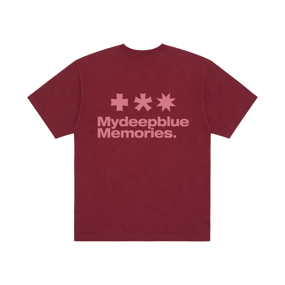 26072309 MydeepblueMemories Mm Symbol Logo T-Shirts Burgundy