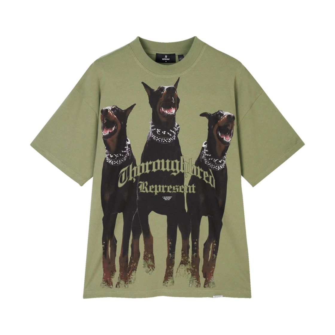 리프레젠트 서러브레드 티셔츠 카키 - 25SS(Represent Thoroughbred T-Shirt Khaki - 25SS)