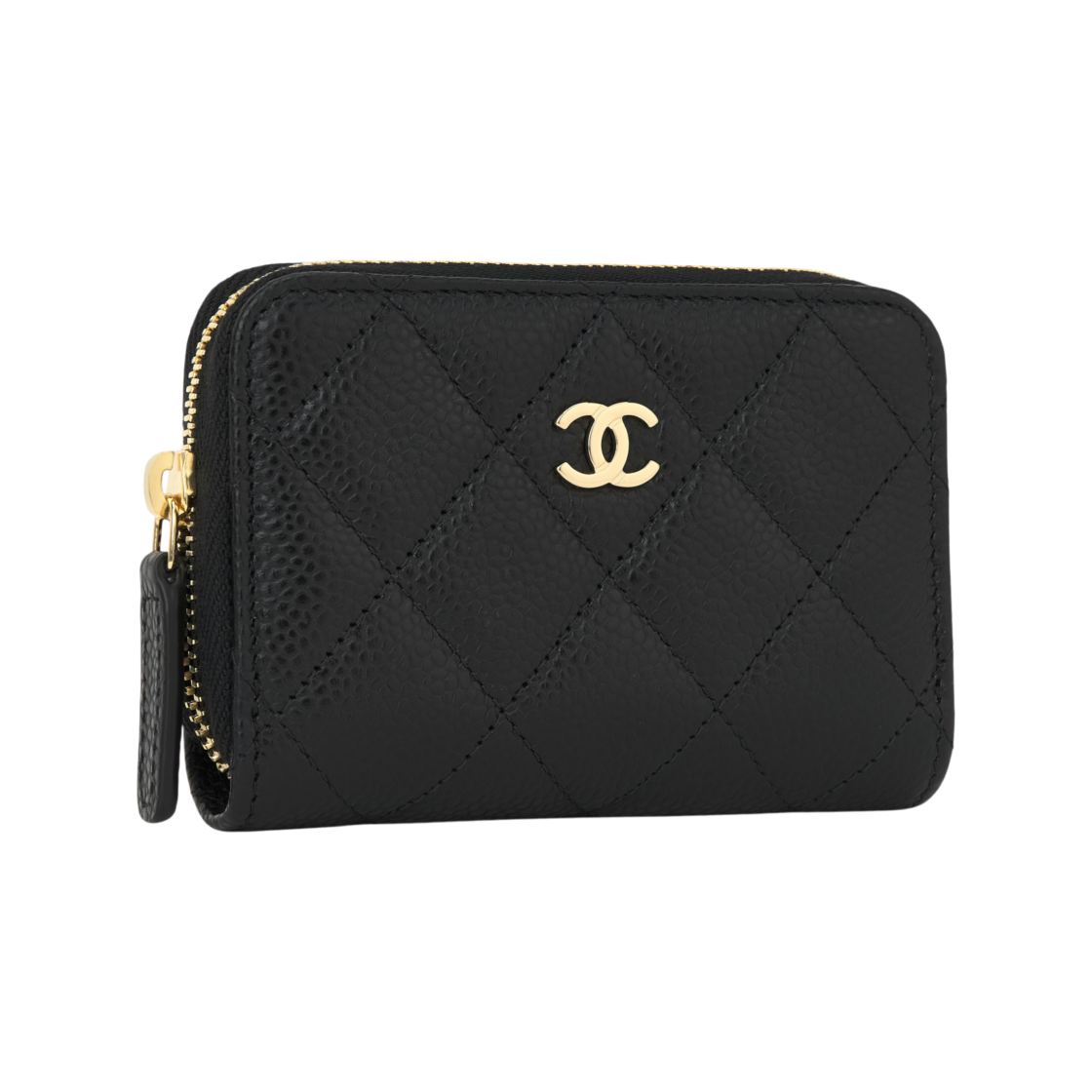 샤넬 클래식 지퍼 동전 지갑 그레인드 카프스킨 & 골드 메탈 블랙(Chanel Classic Zipped Coin Purse Grained Calfskin & Gold Black) - 3