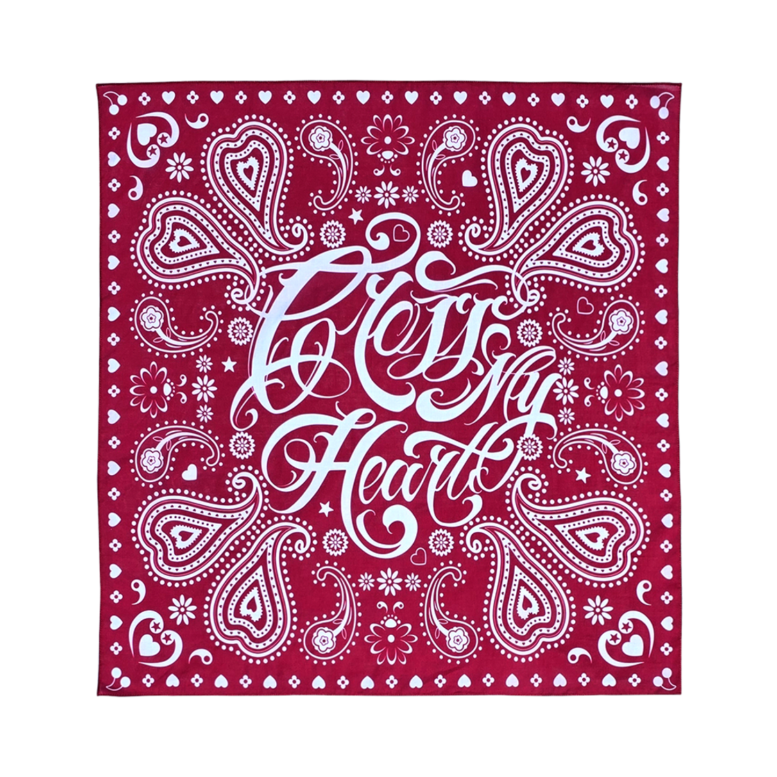 체리드라이버 크로스 마이 하트 페이즐리 반다나 체리레드(Cherry Driver Cross My Heart Paisley Bandana Cherry Red)