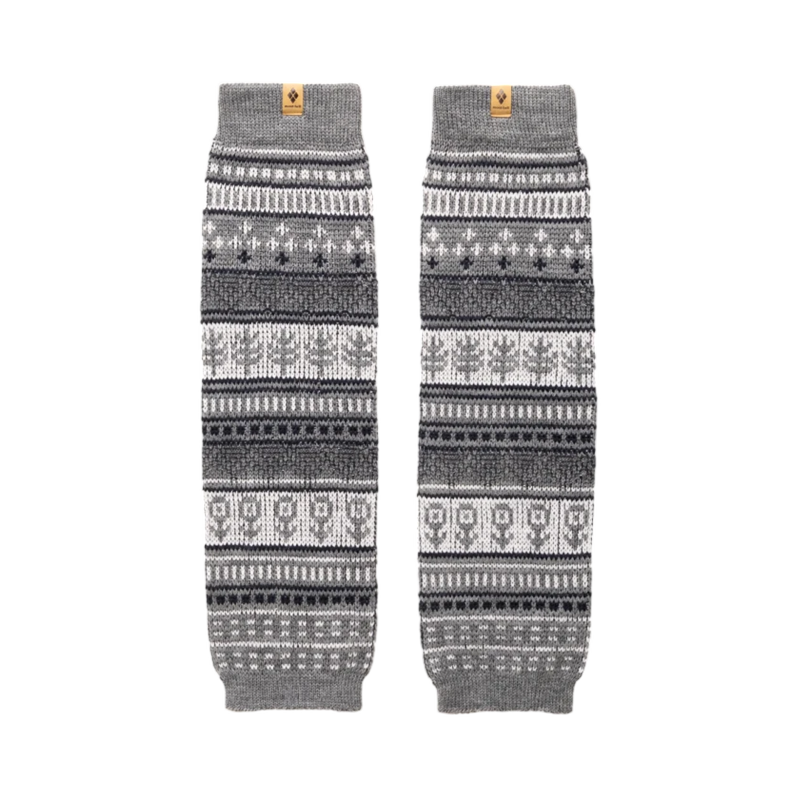 1108767 Montbell Merino Wool Jacquard Leg Warmers Gray