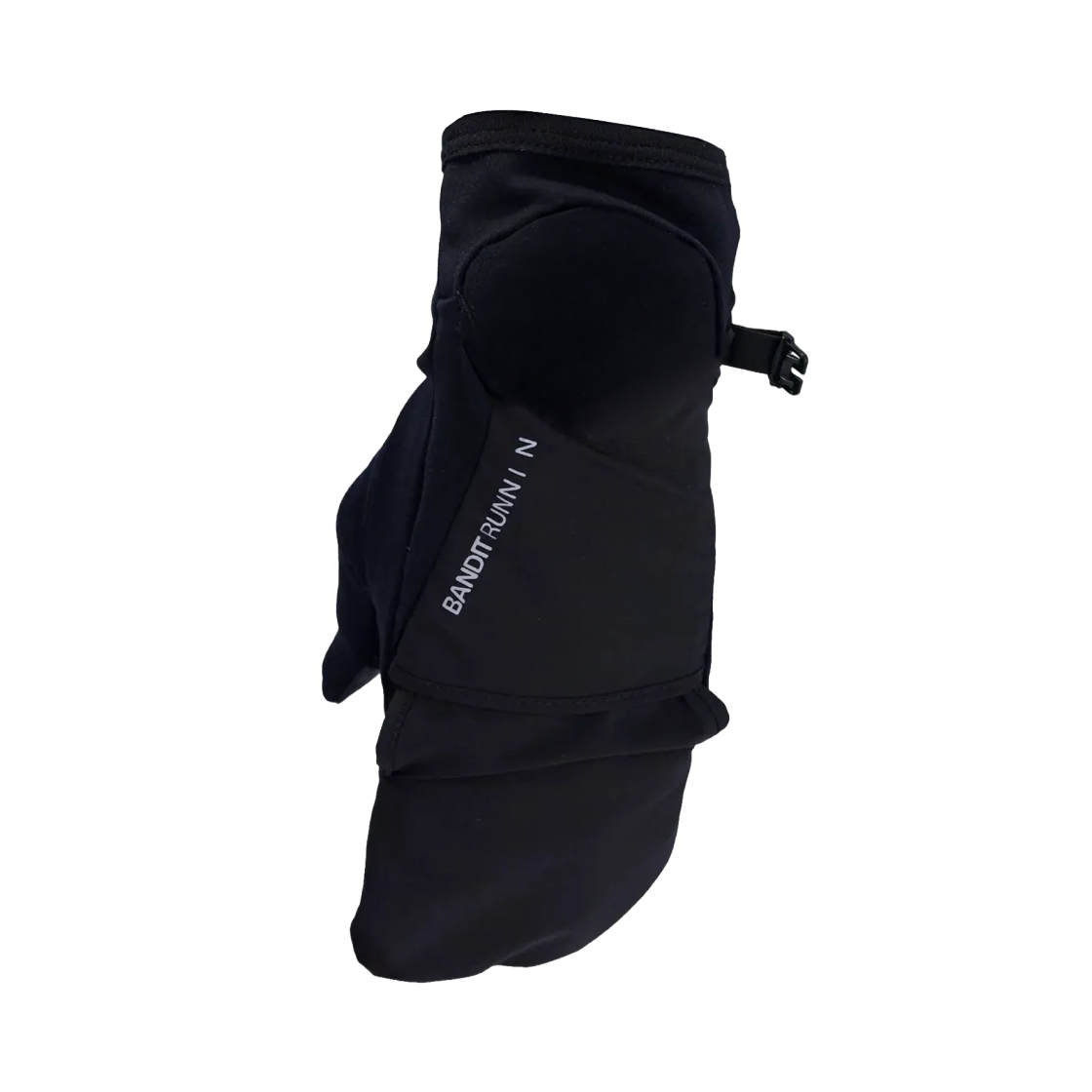 밴딧 러닝 리플렉토 해치 방풍 미튼 블랙(Bandit Running Reflecto Hatch Windproof Mittens Black)