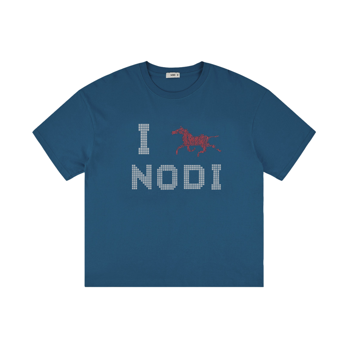 노디 시스템 에러 호스 크롭 티 네이비(NODI System Error Horse Crop Tee navy)