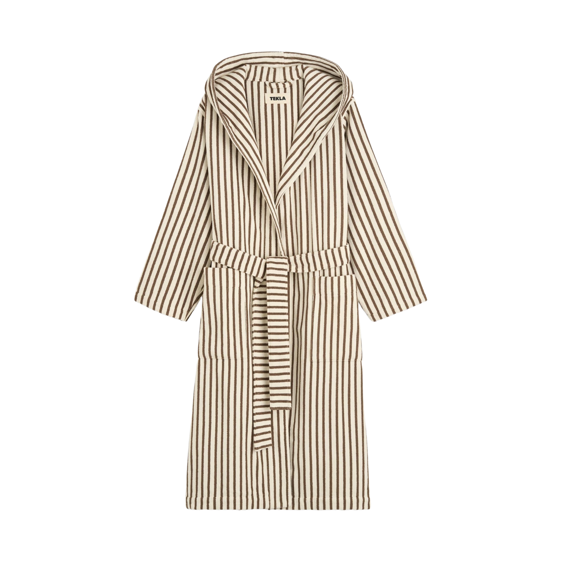 테클라 테리 후드 배스로브 코디악 스트라이프(Tekla Terry Hooded Bathrobe Kodiak Stripes)