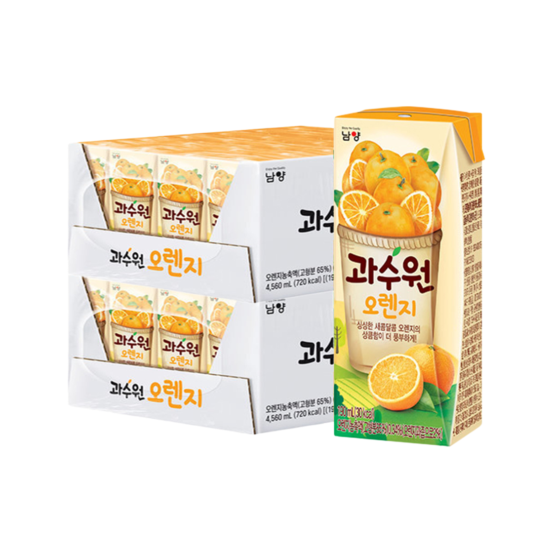 남양 과수원 오렌지 190ml 48팩(Namyang Orchard Orange Juice 190ml (48 Packs))