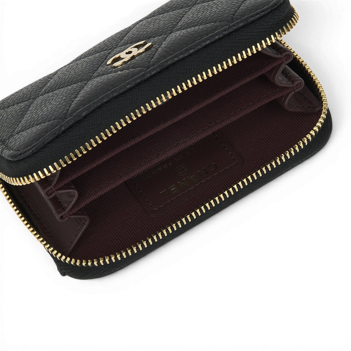 샤넬 클래식 지퍼 동전 지갑 그레인드 카프스킨 & 골드 메탈 블랙(Chanel Classic Zipped Coin Purse Grained Calfskin & Gold Black) - 4