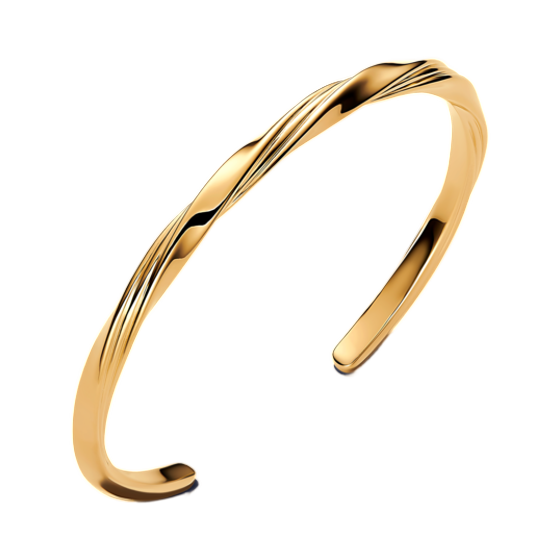 563869C00 (W) Pandora Twisted Open Bangle 14K Gold Plated