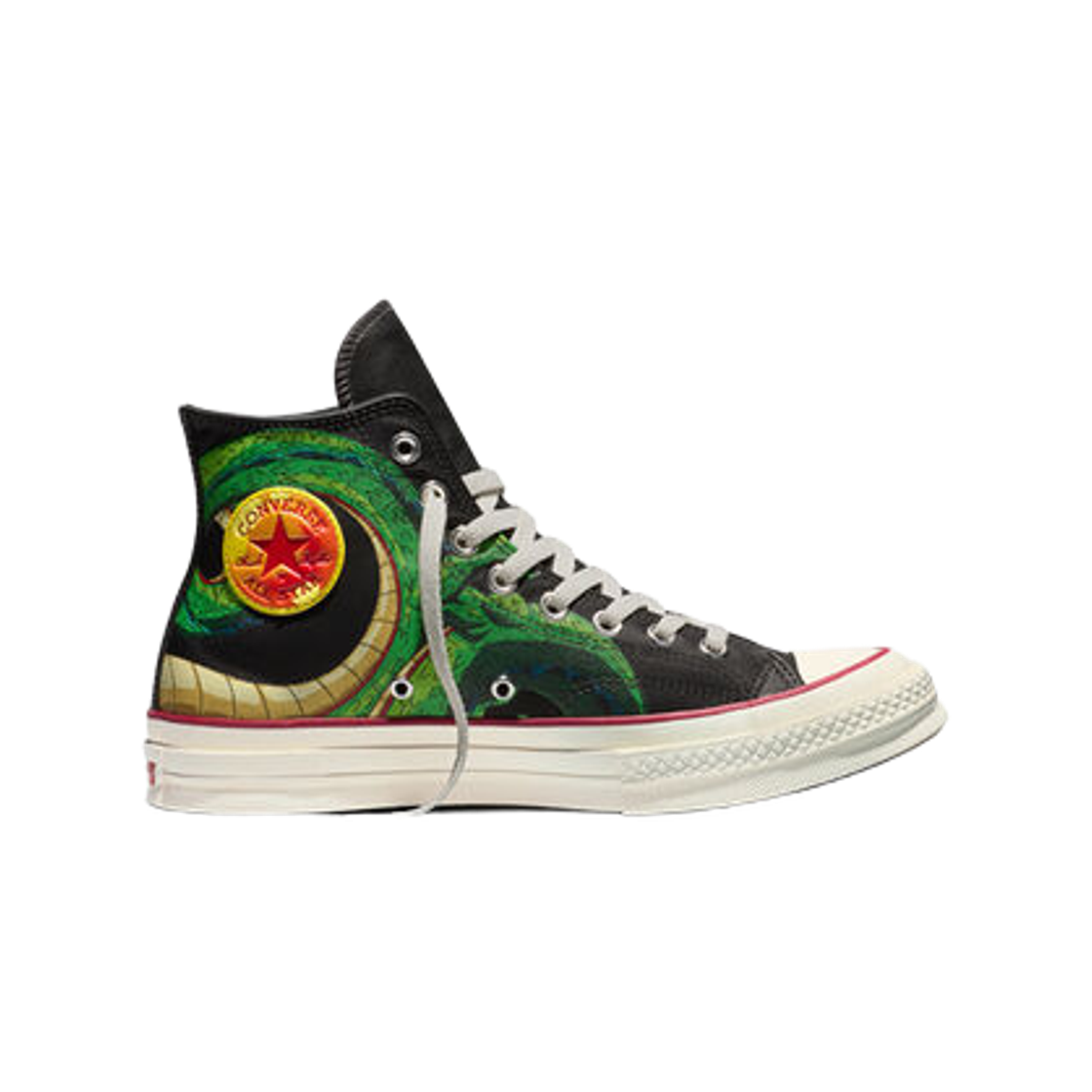 컨버스 x 드래곤 볼 Z 척 70 신룡 블랙 사이버 옐로우(Converse x Dragon Ball Z Chuck 70 Shenron Black Cyber Yellow) - 1