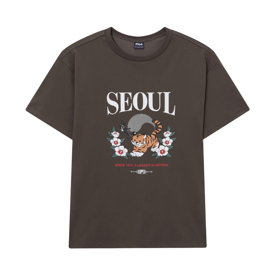 [6% 적립] 휠라 서울 익스클루시브 반팔티 브라운([6% 적립] FILA Seoul Exclusive T-Shirt Brown)