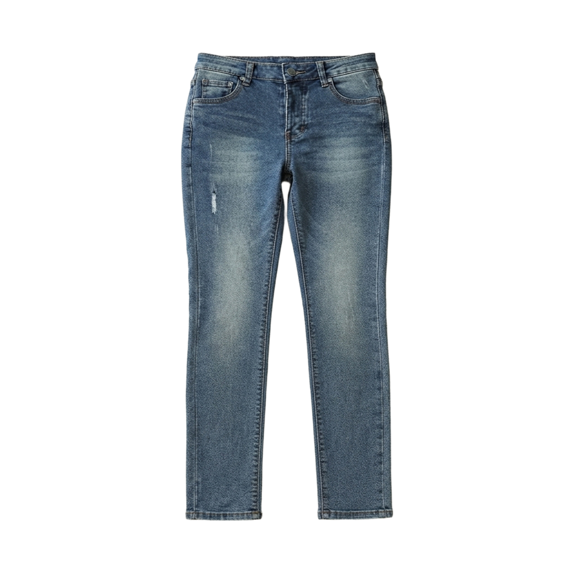 GC4260-블루 GCLIP Napping Burton Fly-Washed Straight Denim Pants Blue