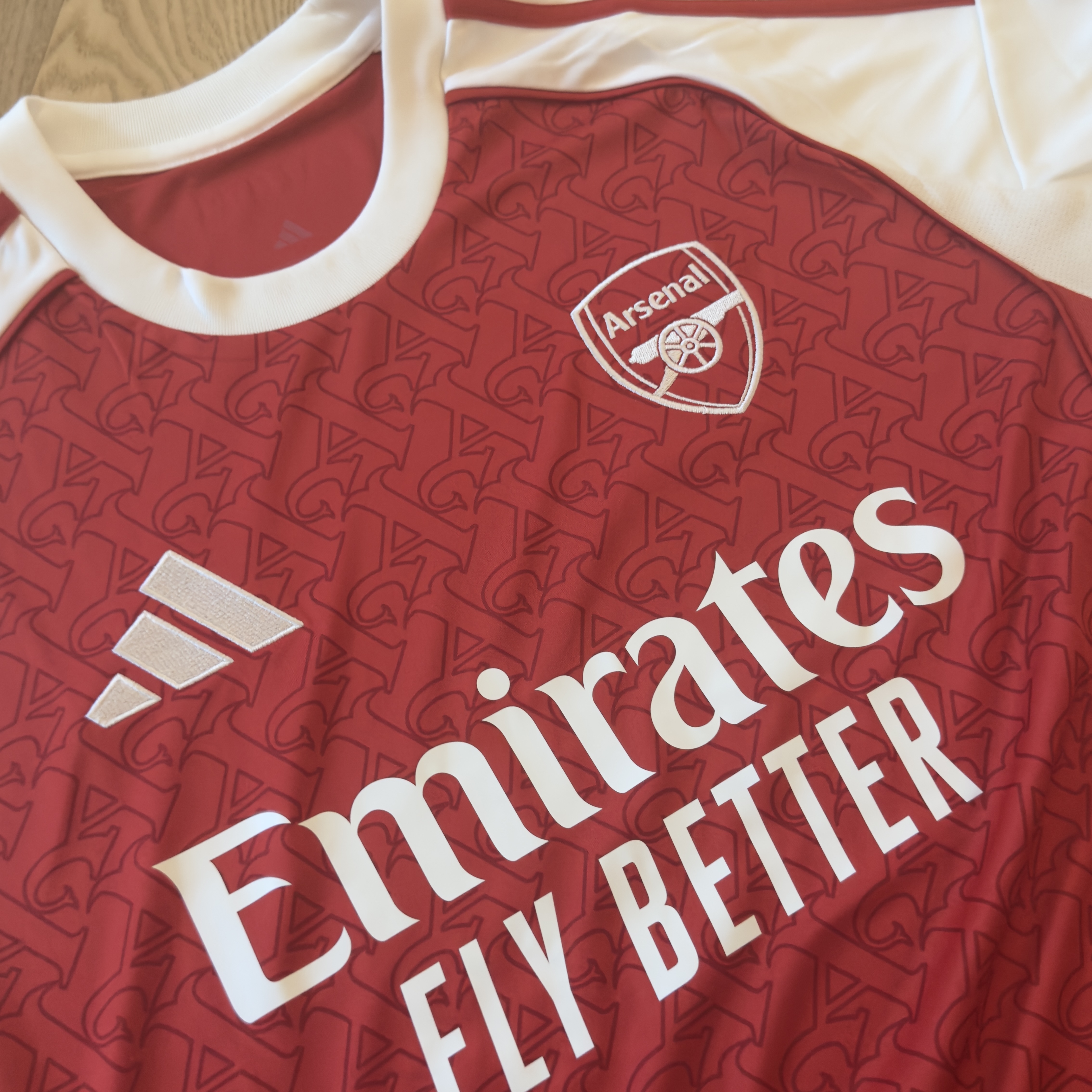 Adidas Arsenal 2025/26 Home Jersey Better Scarlet White - KR Sizing (Non Marking Ver.) 착용 스타일