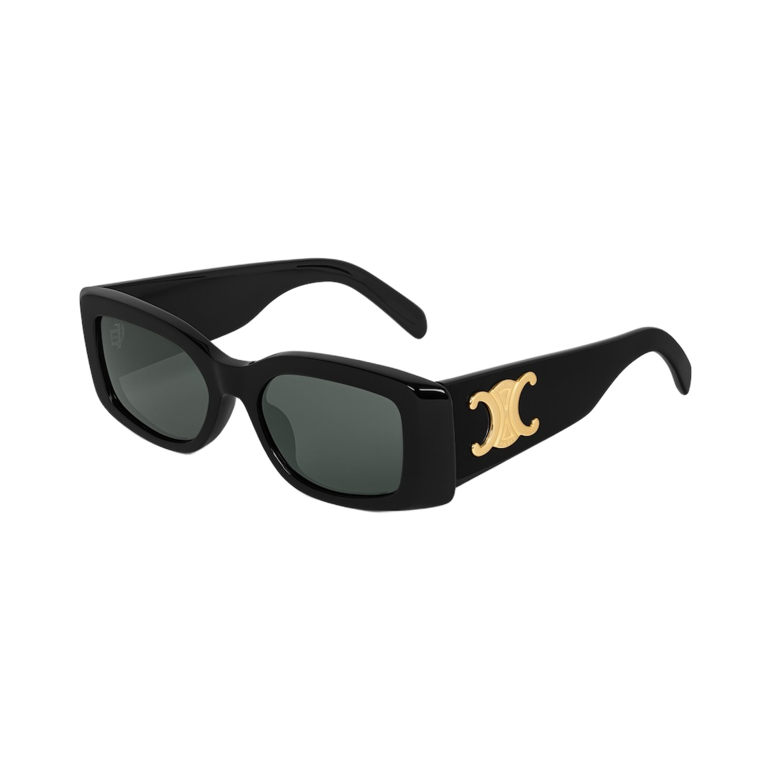 (W) 셀린느 트리옹프 XL 01 선글라스 아세테이트 블랙 골드((W) Celine Triomphe XL 01 Sunglasses in Acetate Black Gold) - 2