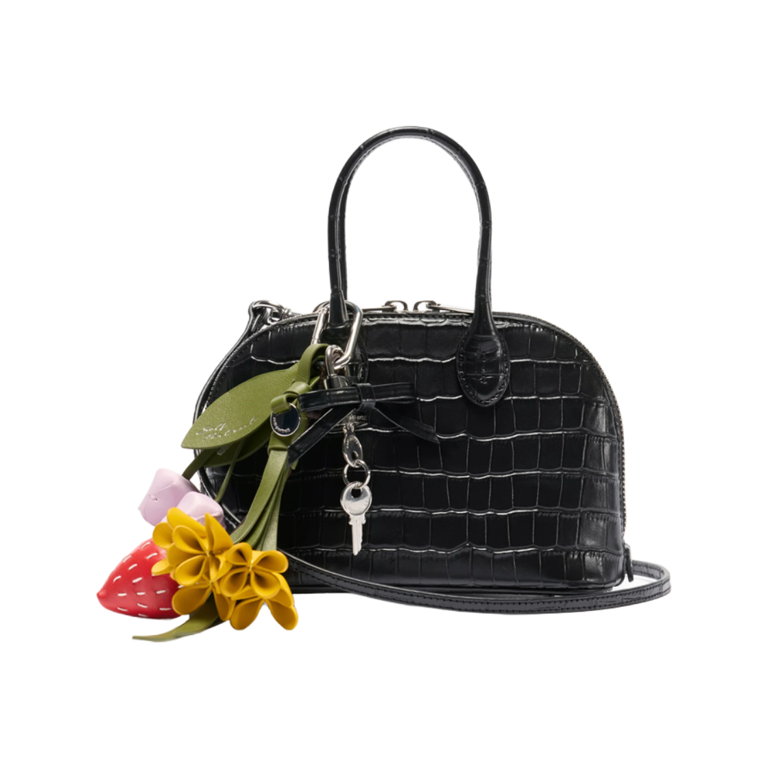셀프 포트레이트 우먼 크로크 레더 토스트 미니 백 블랙 - 26FW(Self Portrait Women Croc Leather Toast Mini Bag Black - 26FW)