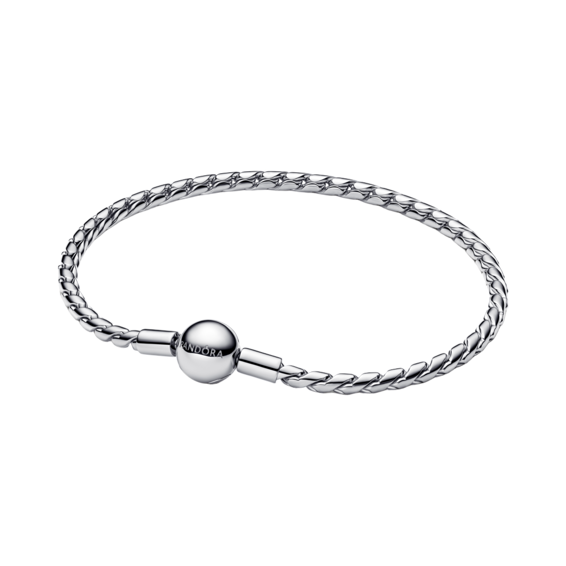 594028C00 (W) Pandora Round Clasp Wing Chain Bracelet Sterling Silver