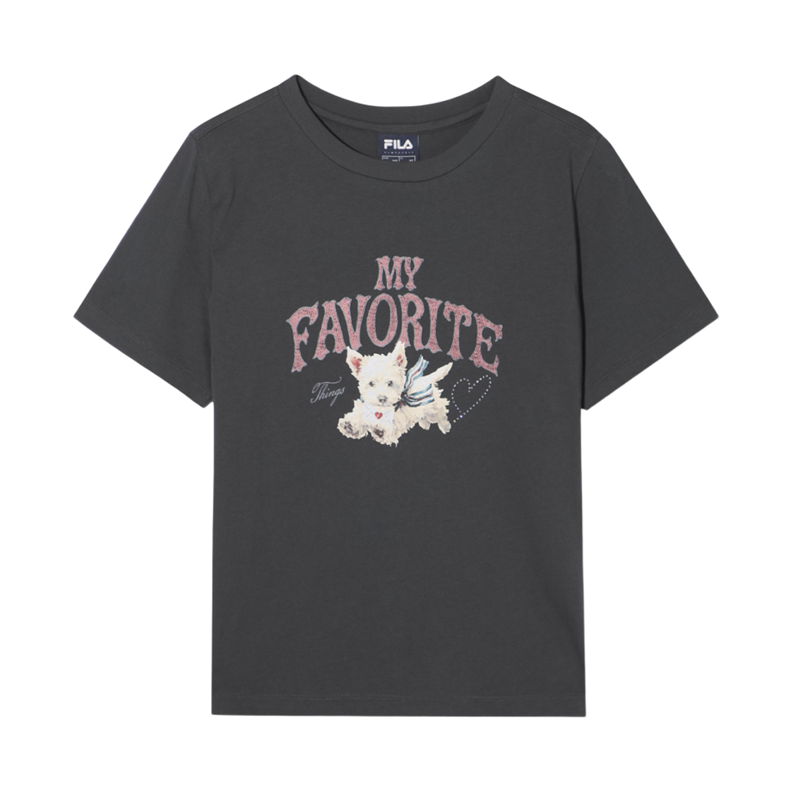 [6% 적립] 휠라 여성 마이티셔츠 스탠다드 차콜그레이([6% 적립] Fila Women  MY T-Shirt Standard Charcoal Gray)