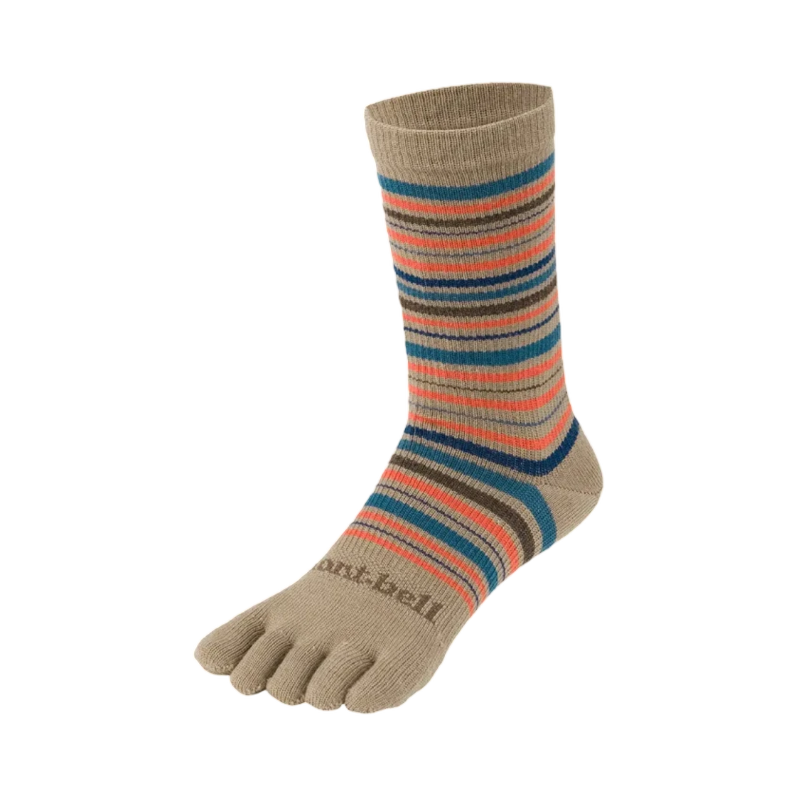1118615 Montbell Merino Wool Travel 5-Toe Socks Tan