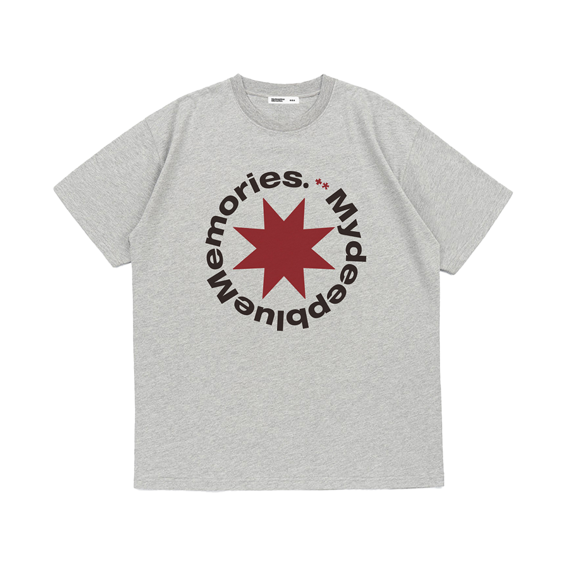 26072311 MydeepblueMemories Mm Front Round T-Shirts Grey