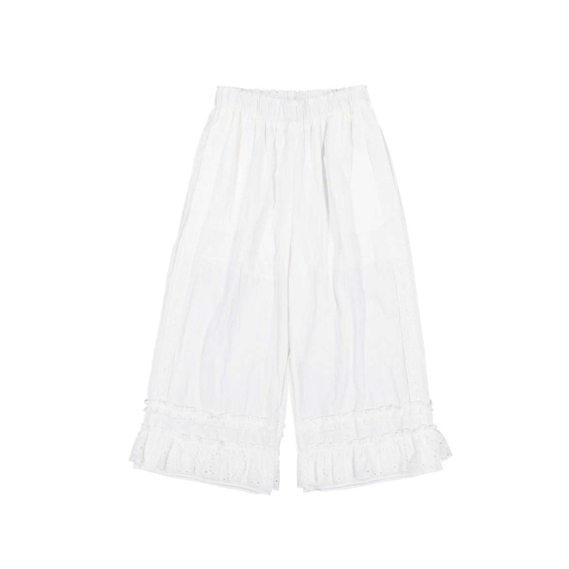 쿠키시 베리 펀칭 레이스 카프리 팬츠 - 아이보리(Kookeesee Berry Punching Lace Capri Pants - Ivory) - 1