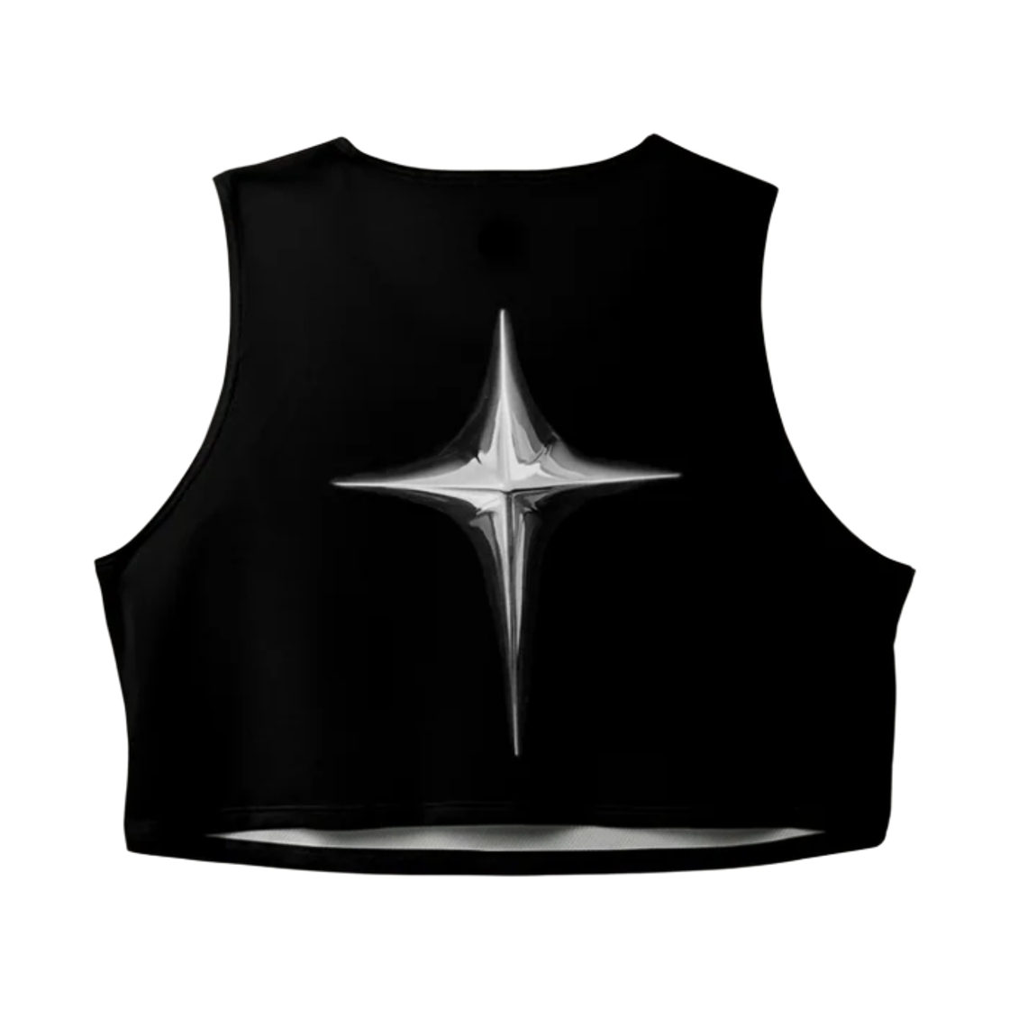 (W) 파티시페이션 크롬 퍼티시펀트 크롭 싱글렛 블랙((W) Participation Chrome Participant Crop Singlet Black) - 2