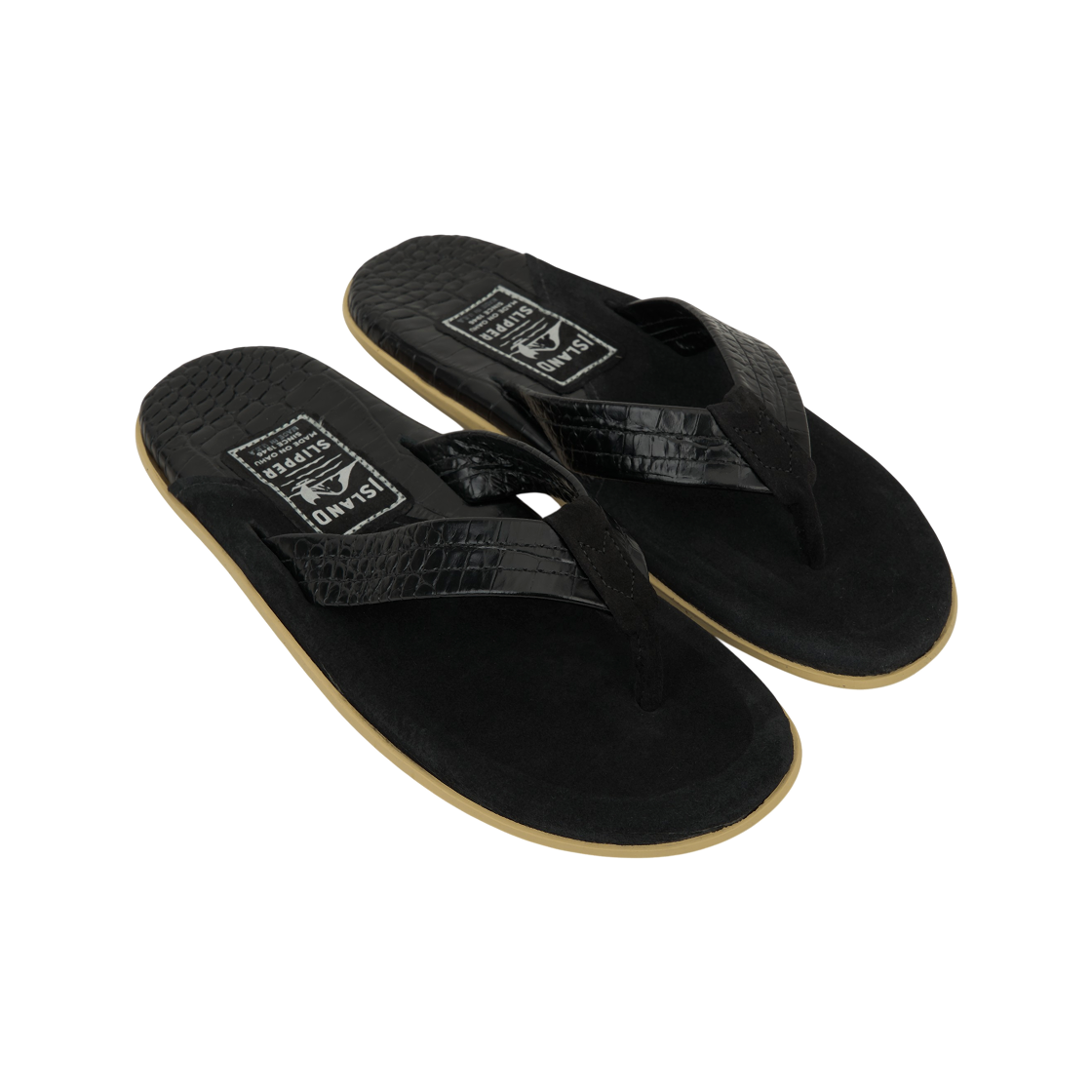 아일랜드 슬리퍼 클래식 스네이크 스웨이드 블랙(Island Slipper Classic Snake Suede Black) - 4