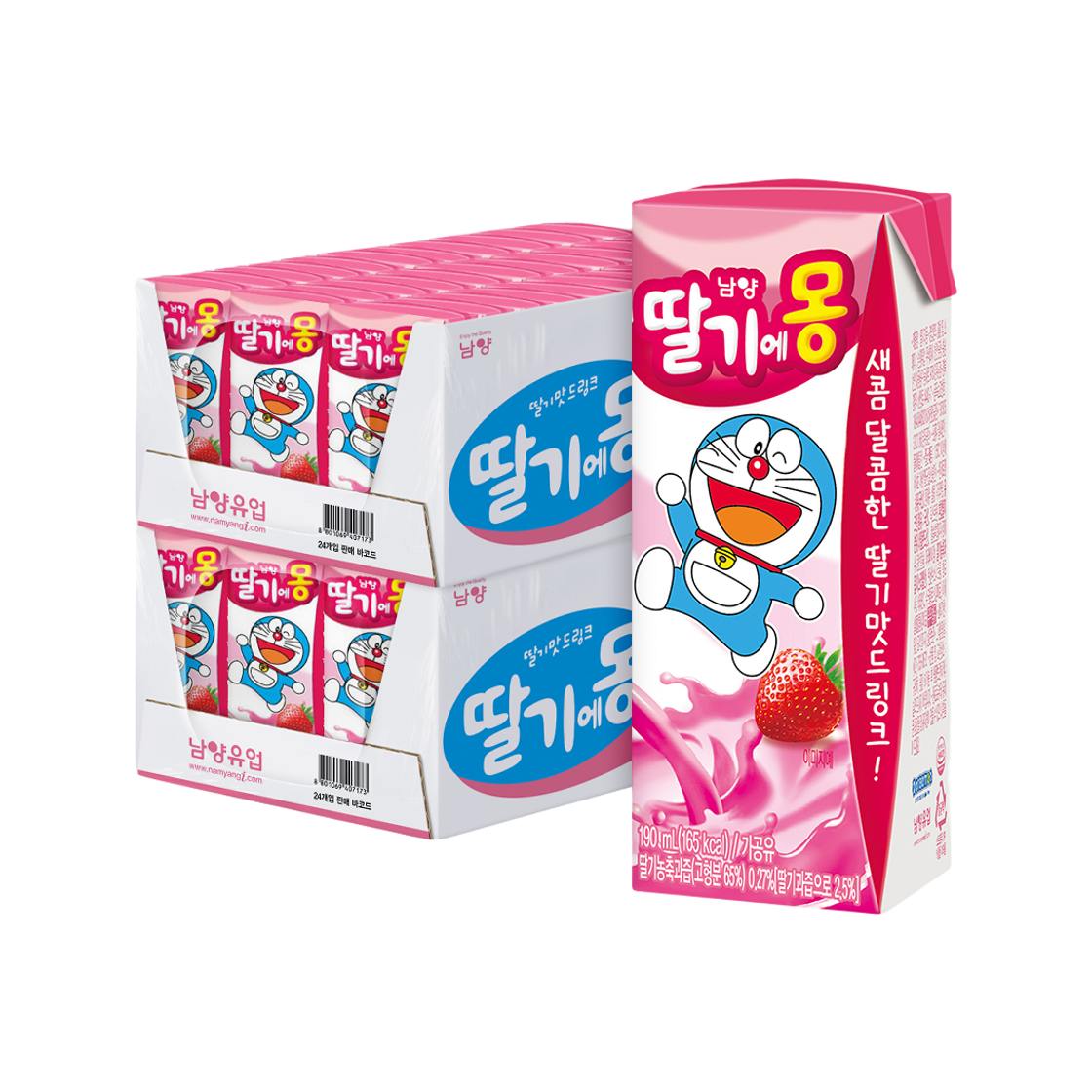 남양 딸기에몽 190ml 48팩(Namyang Strawberry-emong 190ml (48 Packs))