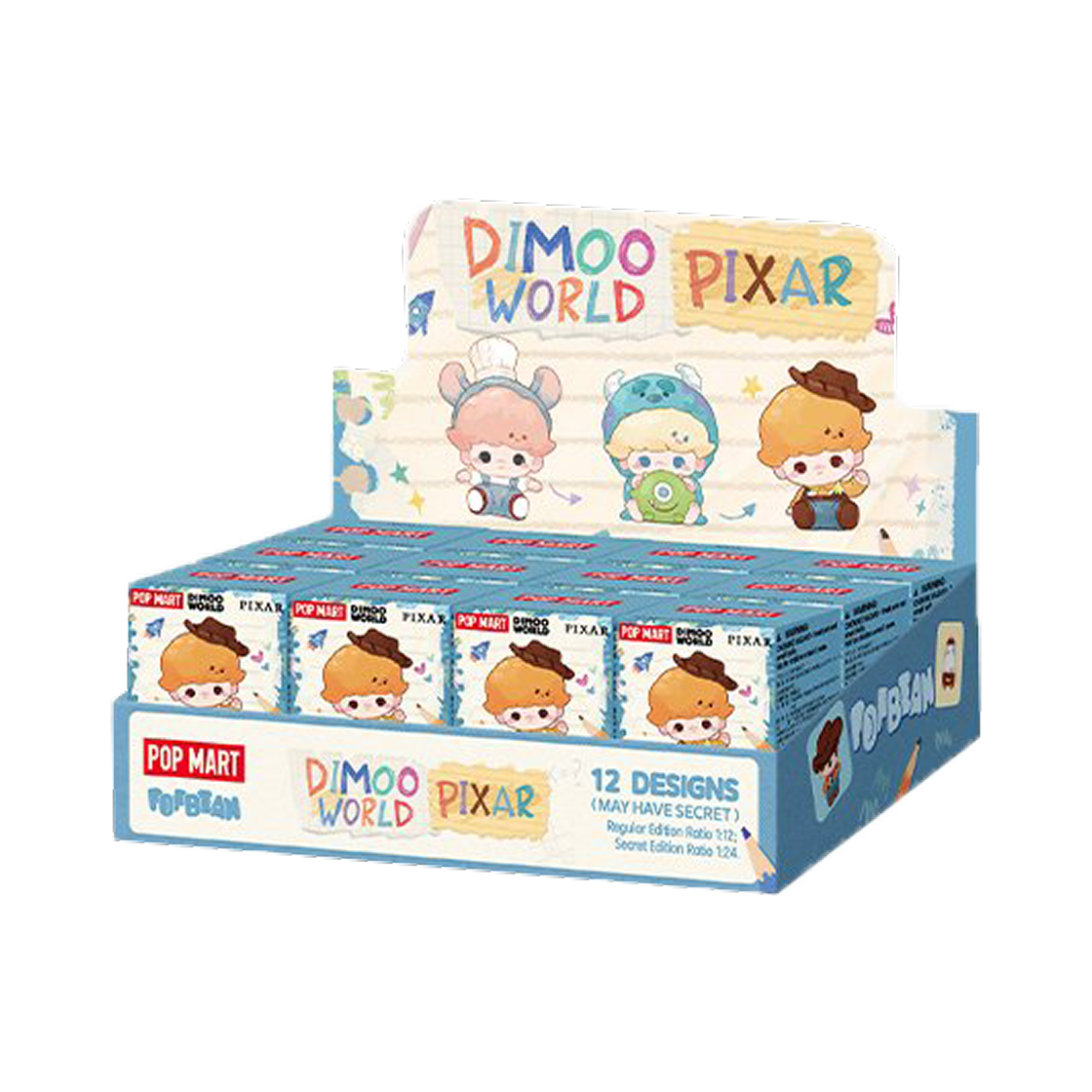 - Pop Mart Pop Bean Dimoo World x Pixar Series Sealed Case (12 Blind Boxes)