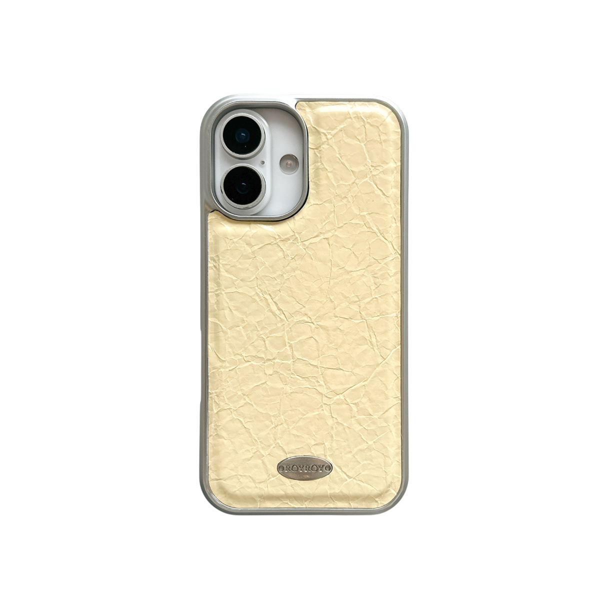 로이로이 크랙 레더 맥세이프 아이폰 케이스 옐로우(ROYROY MagSafe Yellow Crack Leather iPhone Case)