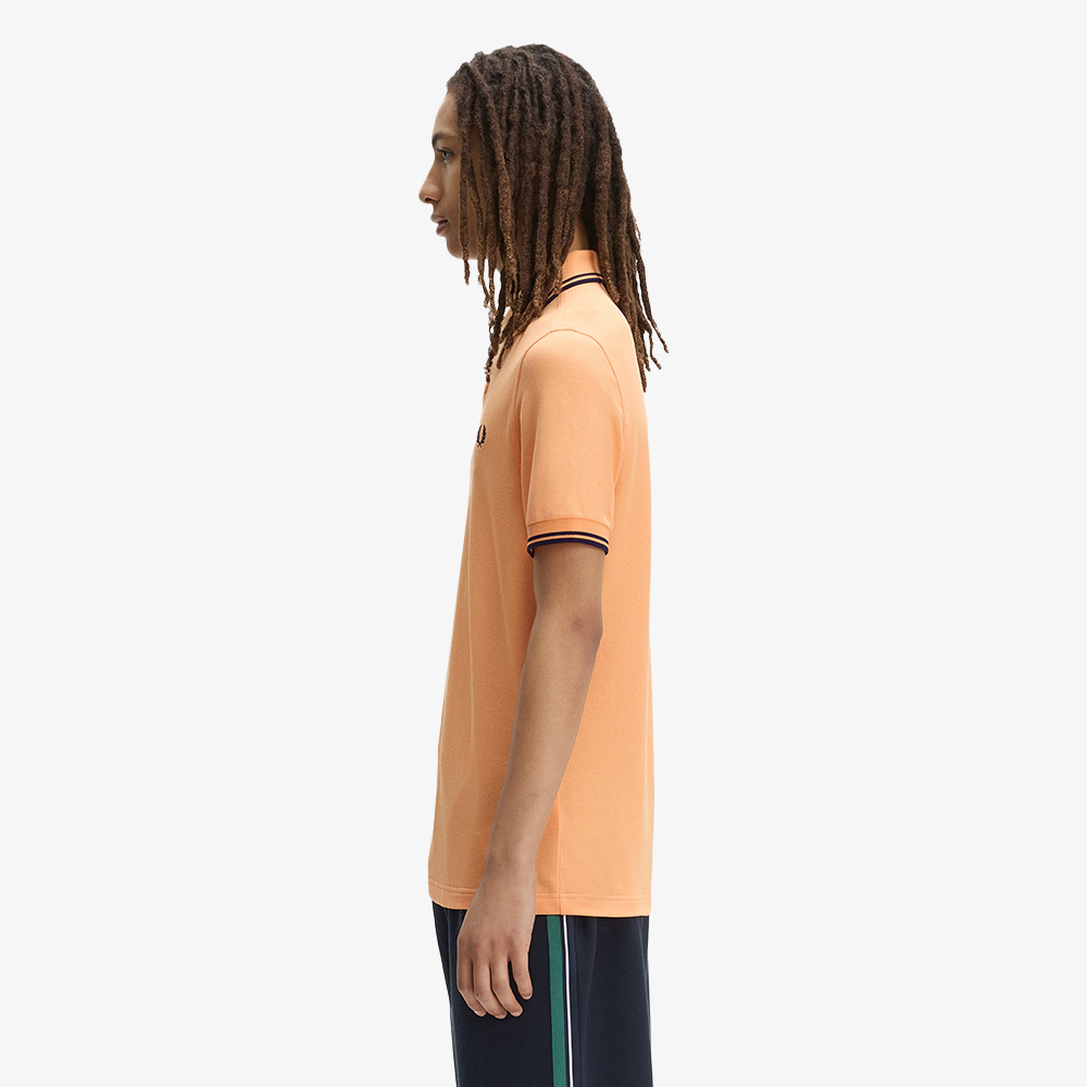 프레드페리 M3600 트윈 팁 프레드페리 셔츠 피치 프렌치네이비(Fred Perry M3600 Twin Tipped Fred Perry Shirt Peach French Navy) - 3