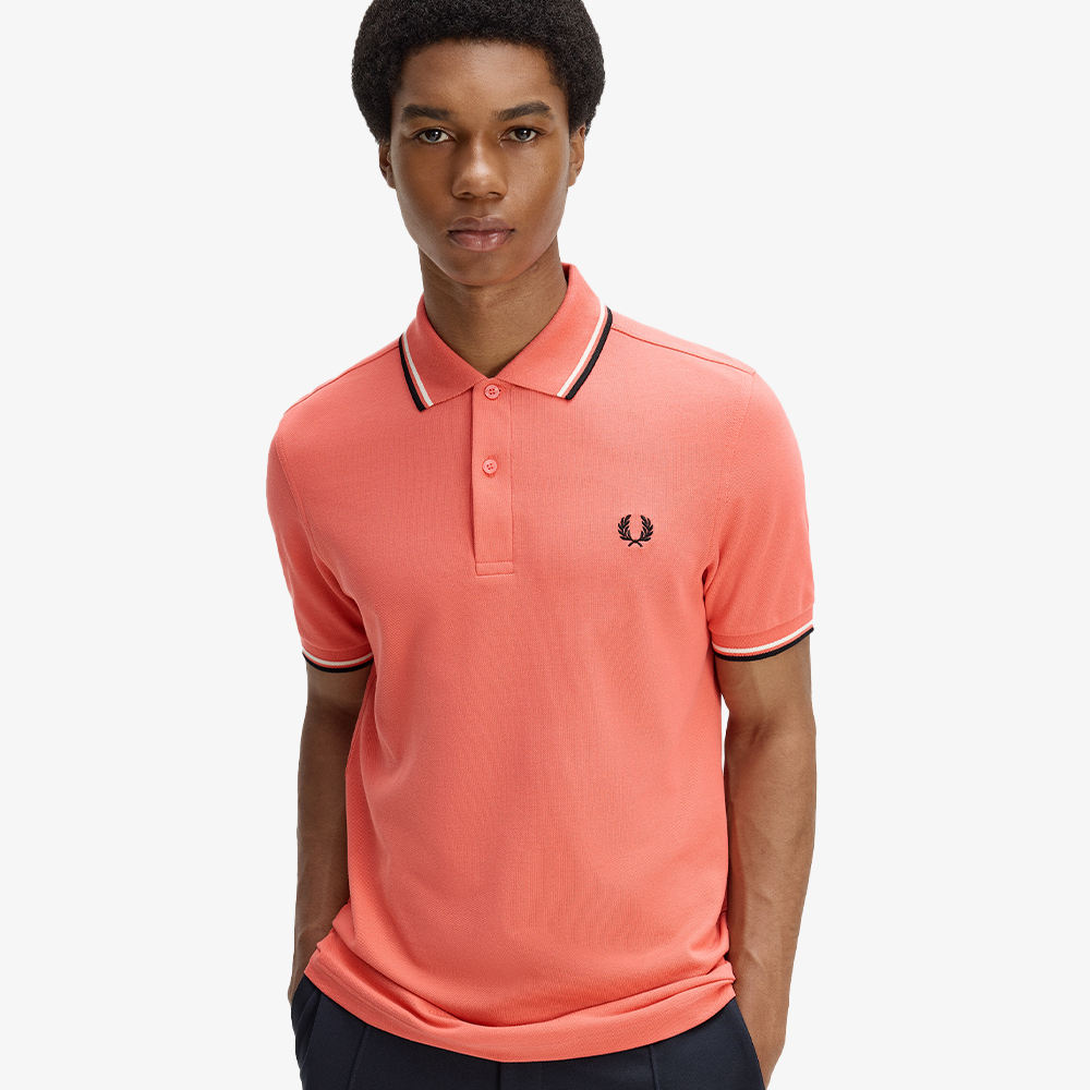 프레드페리 M3600 트윈 팁 프레드페리 셔츠 스트로베리크림 에크루 블랙(Fred Perry M3600 Twin Tipped Fred Perry Shirt Strawberry Cream Ecru Black) - 4