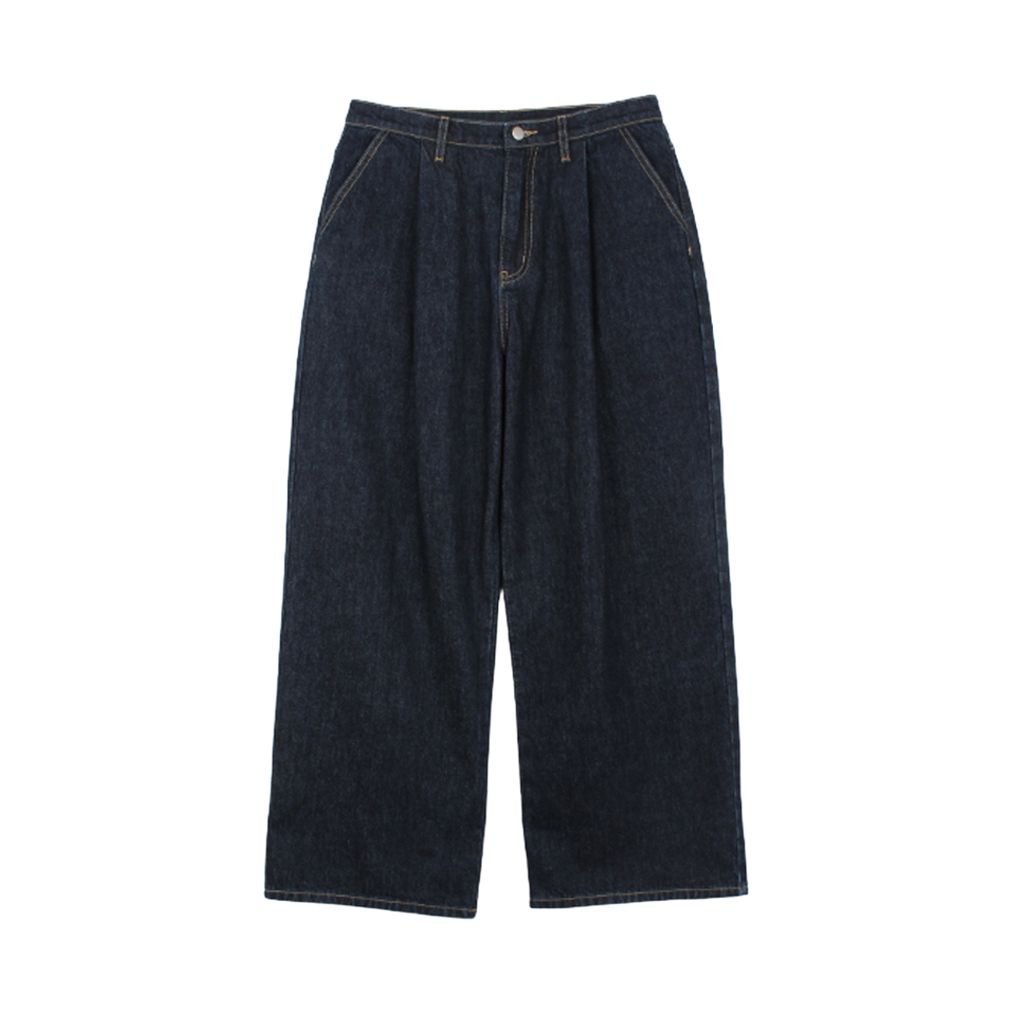 GC3961-블루 GCLIP Napping Dark Blue Pintuck Balloon Wide Denim Pants