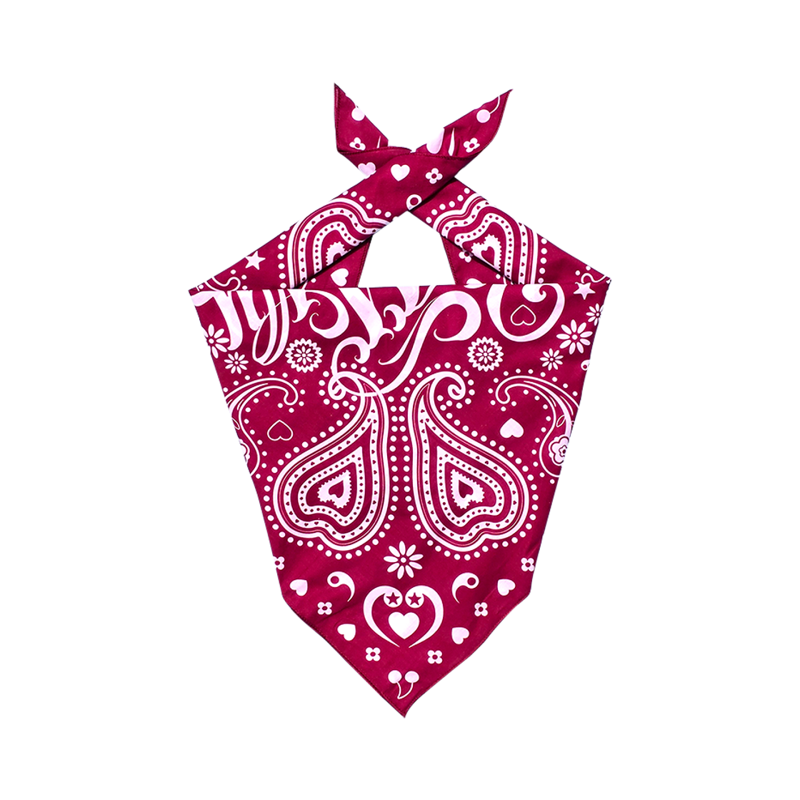 체리드라이버 크로스 마이 하트 페이즐리 반다나 체리레드(Cherry Driver Cross My Heart Paisley Bandana Cherry Red) - 2