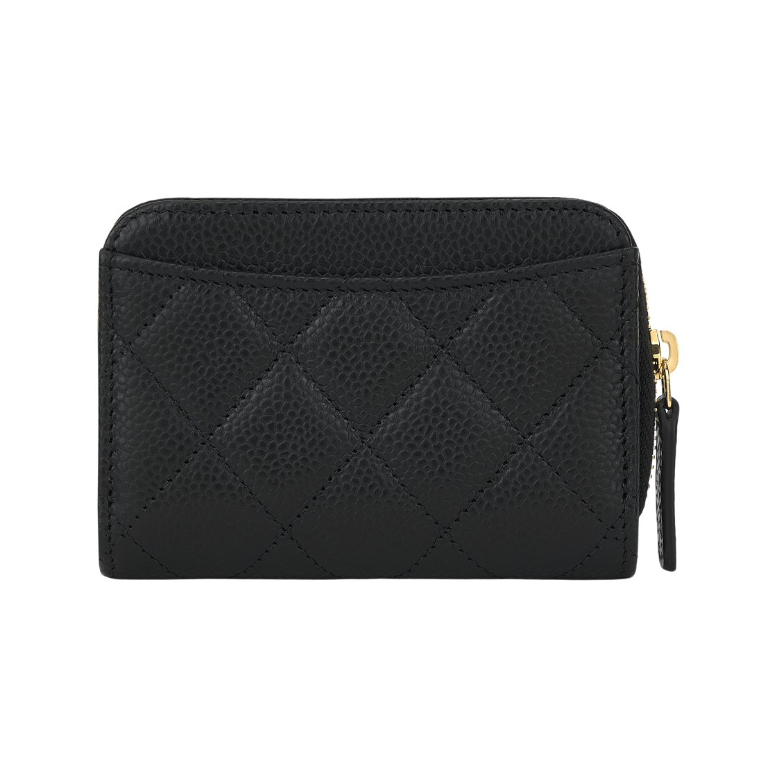 샤넬 클래식 지퍼 동전 지갑 그레인드 카프스킨 & 골드 메탈 블랙(Chanel Classic Zipped Coin Purse Grained Calfskin & Gold Black) - 2