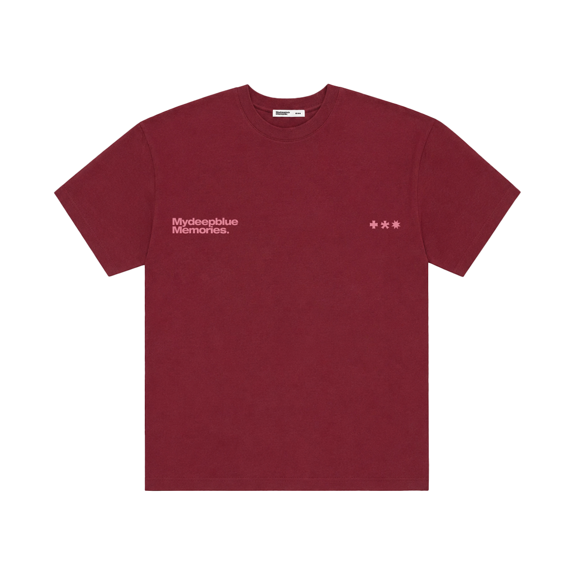 마이딥블루메모리즈 심볼 로고 티셔츠 버건디(MydeepblueMemories Mm Symbol Logo T-Shirts Burgundy) - 2