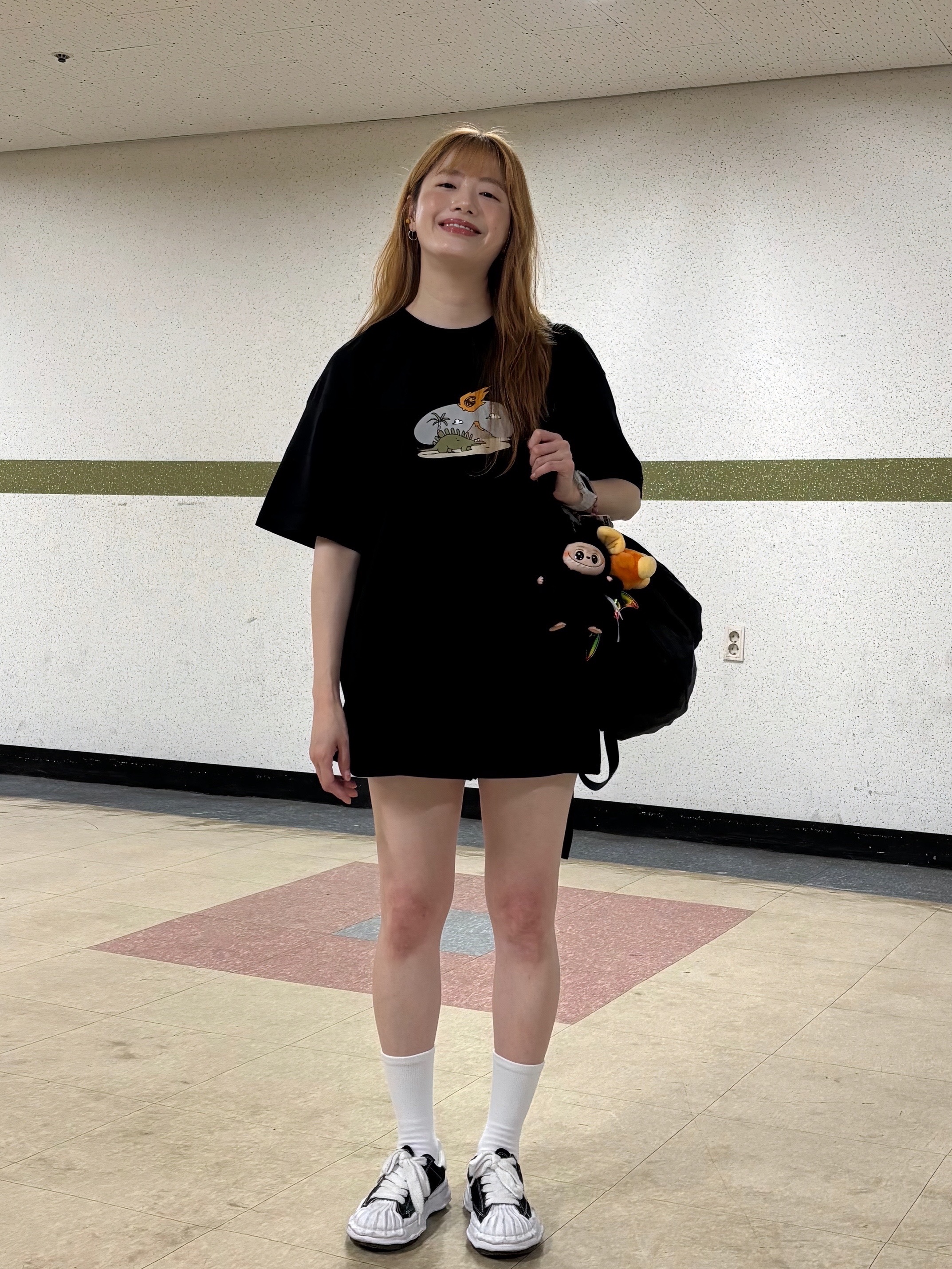 Maison Mihara Yasuhiro Blakey OG Sole Canvas Low-top Sneakers Black White, Mischief Lightweight Zip Around Backpack Black 착용 스타일 - 8