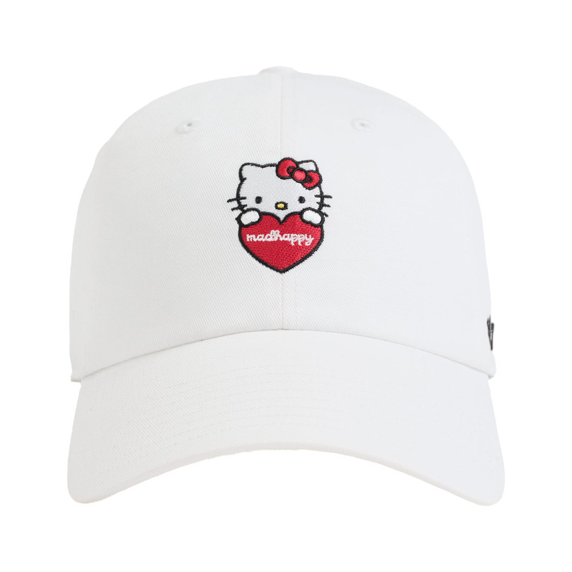 매드해피 x 헬로 키티 하트 대드 햇 화이트(Madhappy x Hello Kitty Heart Dad Hat White) - 1