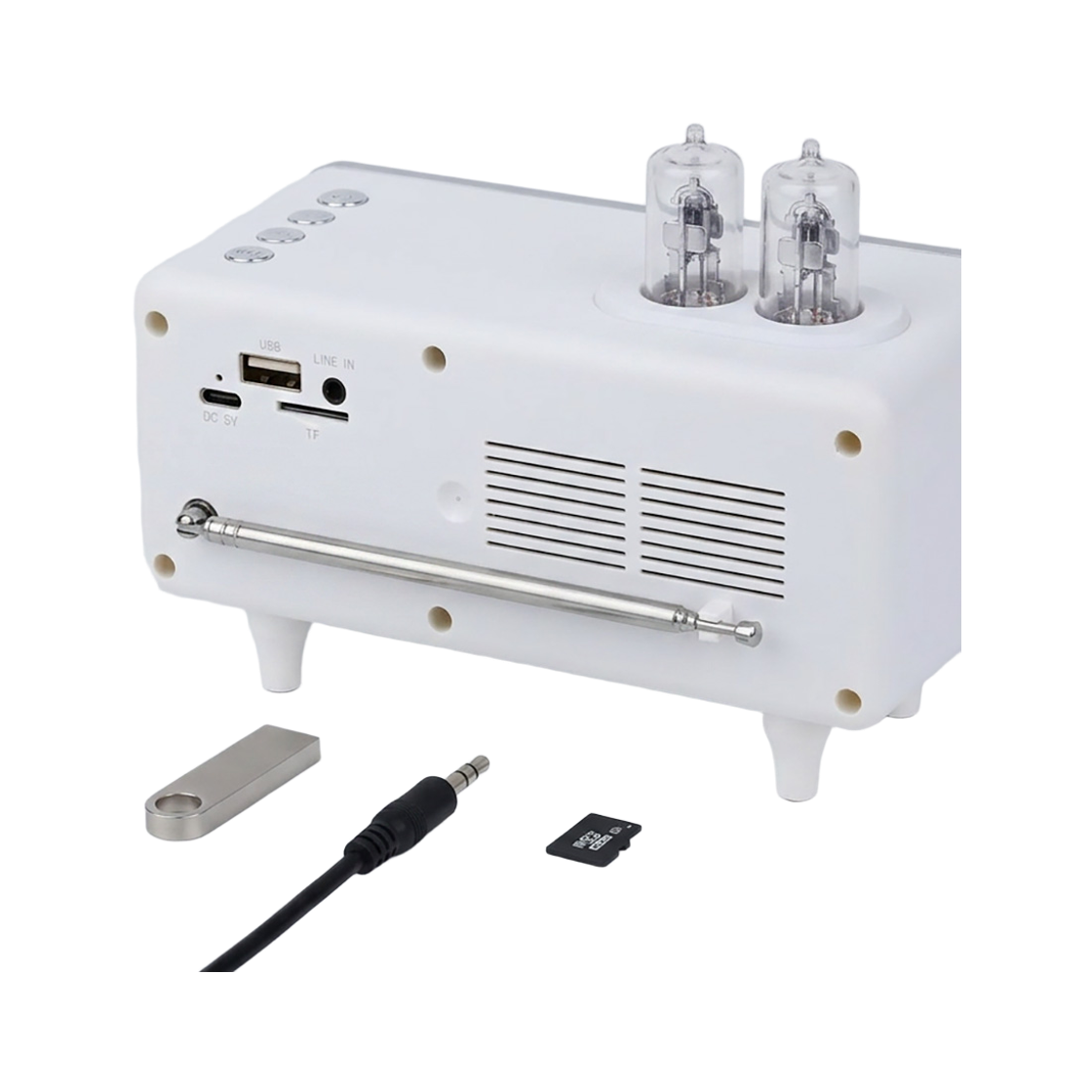 브리츠 레트로 포터블 FM라디오 블루투스 스피커 BA-MK250 PLUS 화이트(Britz BA-MK250 PLUS Retro Portable FM Radio Bluetooth Speaker - White) - 4