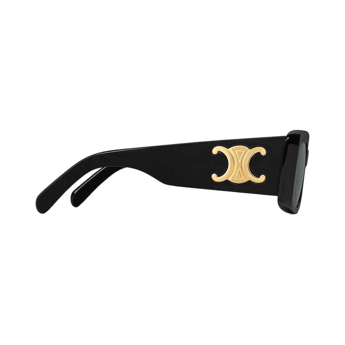 (W) 셀린느 트리옹프 XL 01 선글라스 아세테이트 블랙 골드((W) Celine Triomphe XL 01 Sunglasses in Acetate Black Gold) - 3